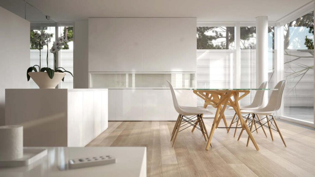 interiores minimalistas color blanco